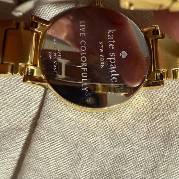 Kate Spade Gold Women's Watch with Gold Dial & Pink Spade - Picture 5 of 9